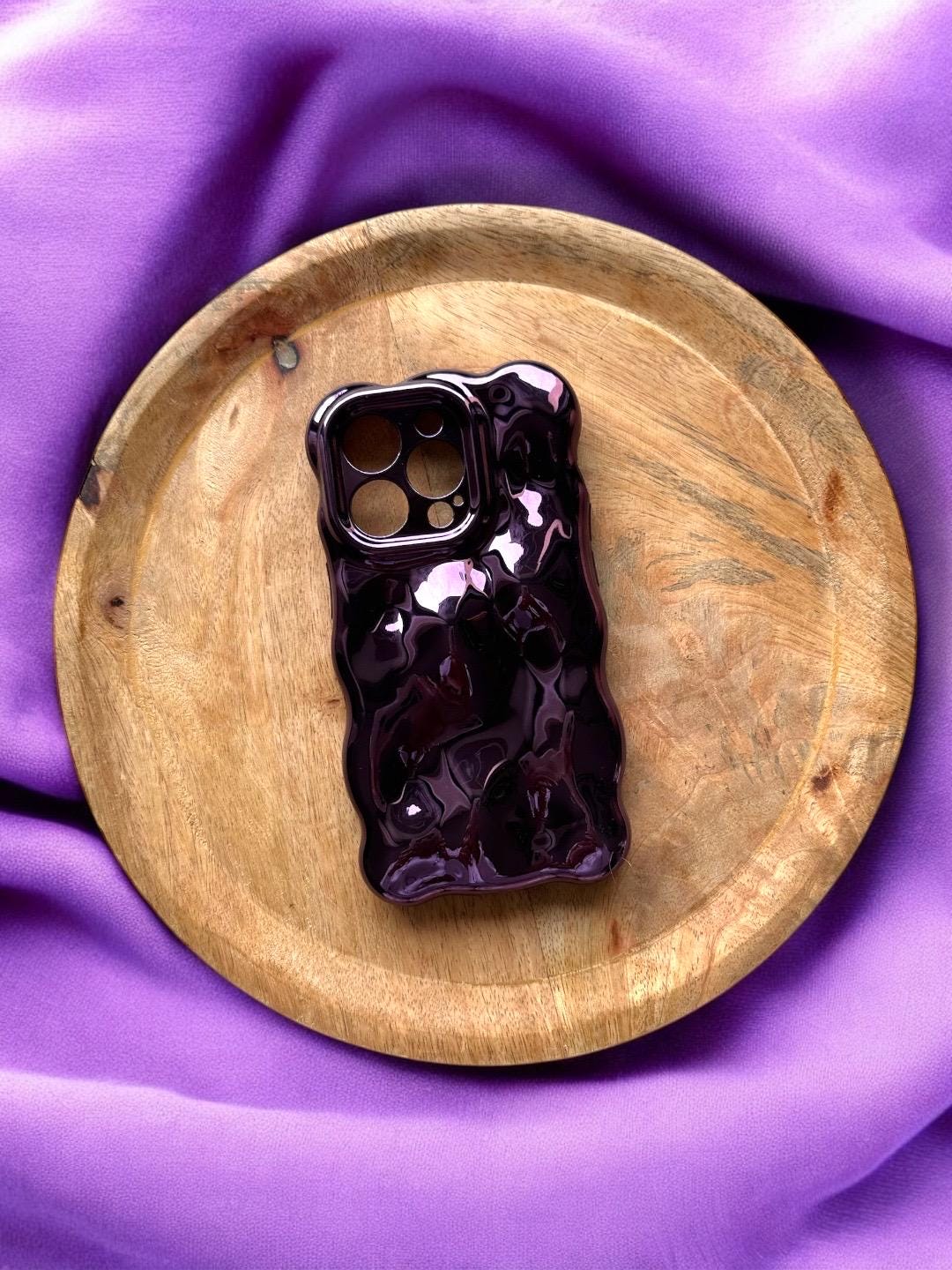 Lot coque de téléphone design vague - coque bord ondulé - phone case - coque iPhone - noir rose et beige