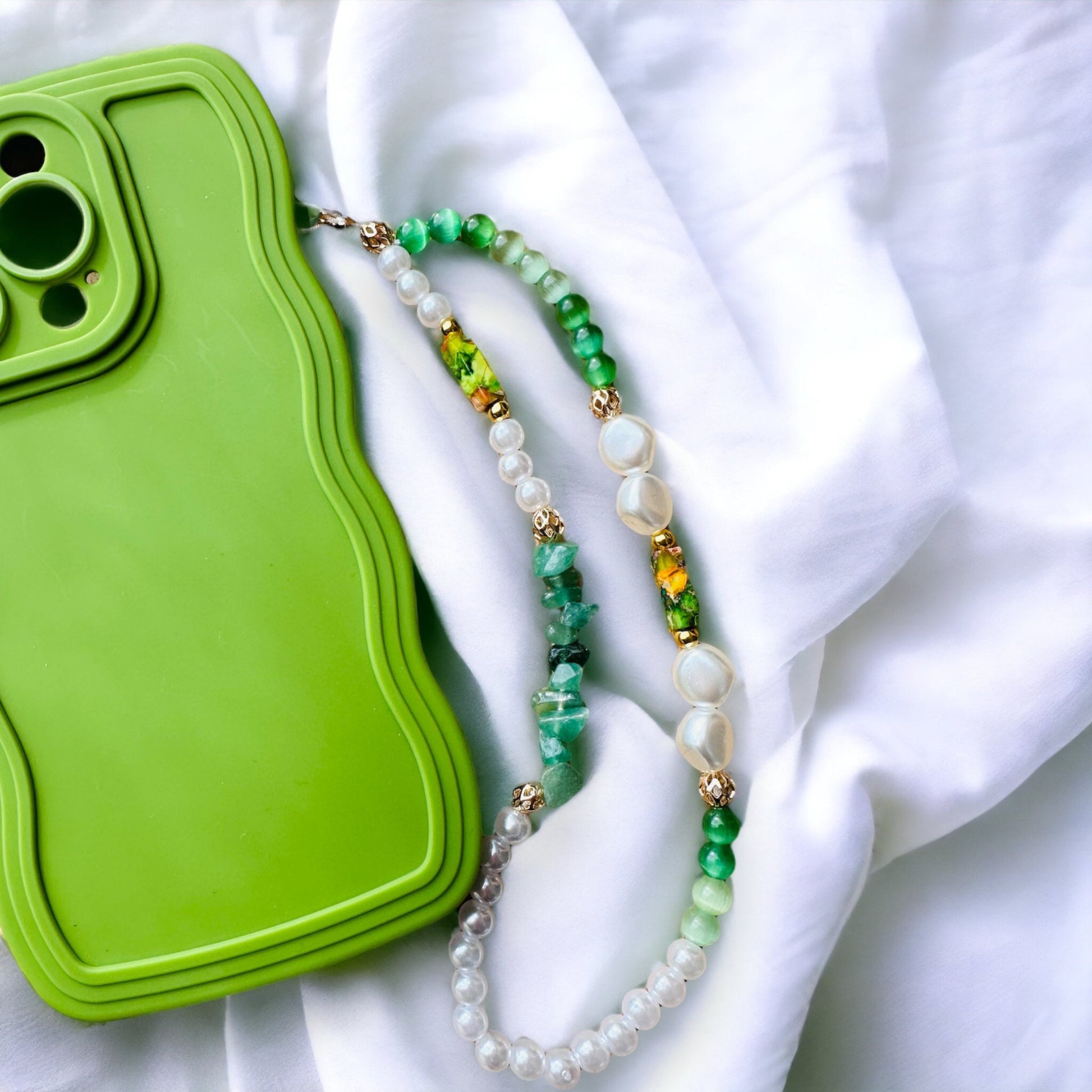 Coque et bijou de telephone - coque bord ondulé - seule ou en duo - phone case - coque iPhone