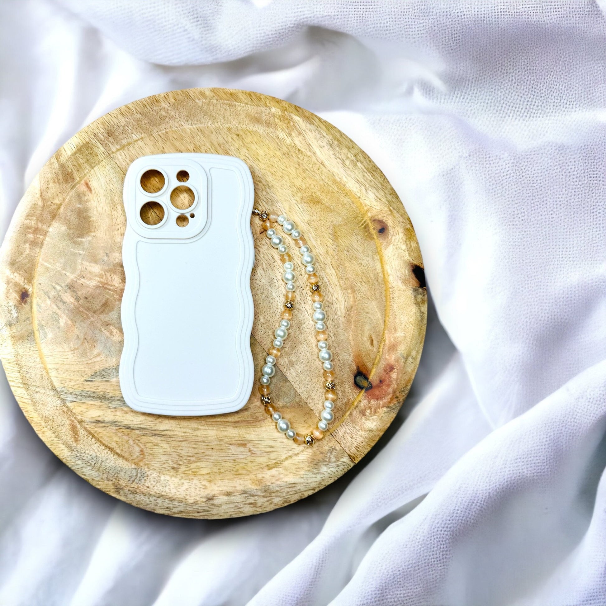 Coque et bijou de telephone - coque bord ondulé - seule ou en duo - phone case - coque iPhone