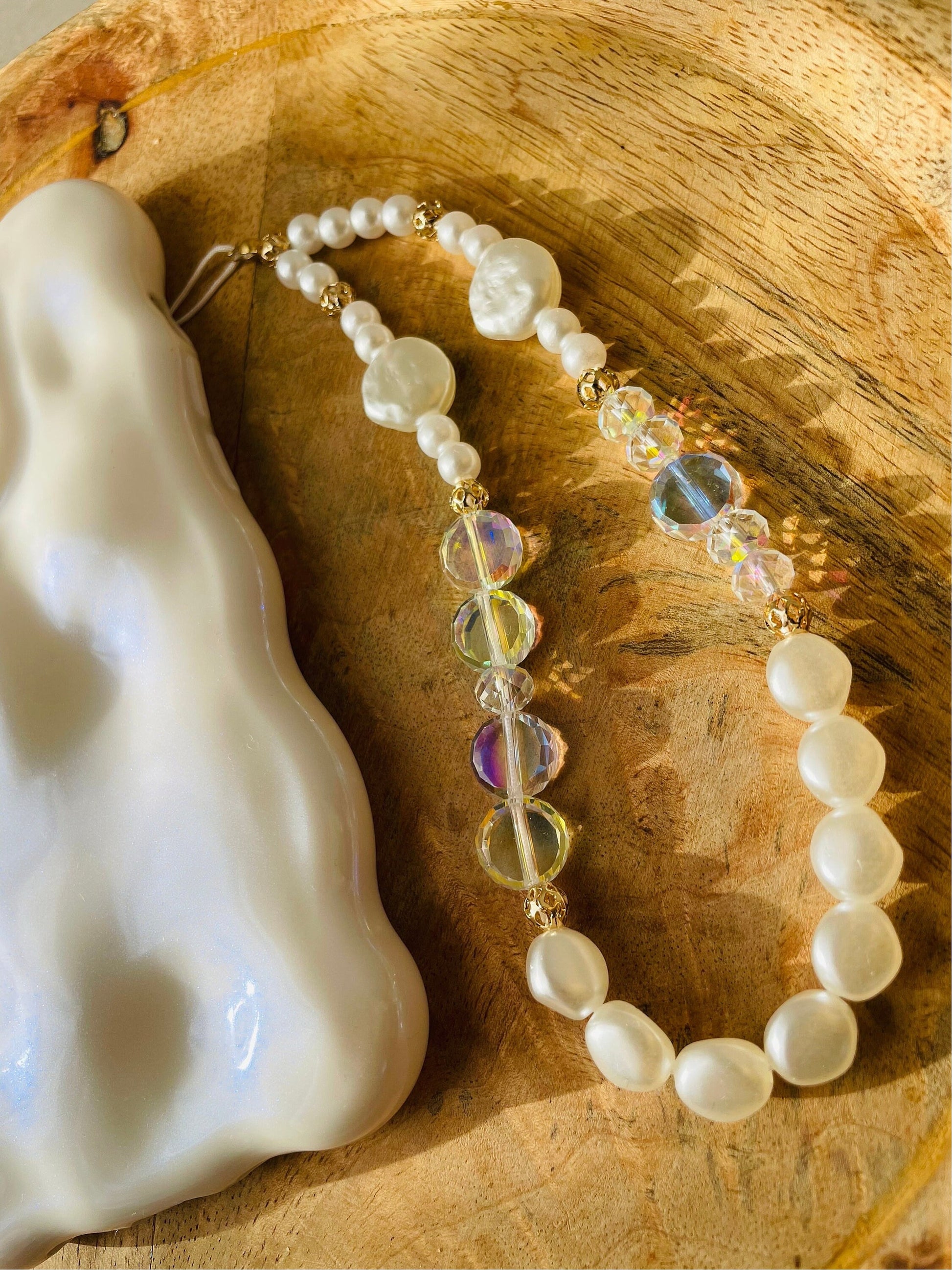 coque de téléphone design vague- coque bord ondulé - bubble - phone case - beige - nude