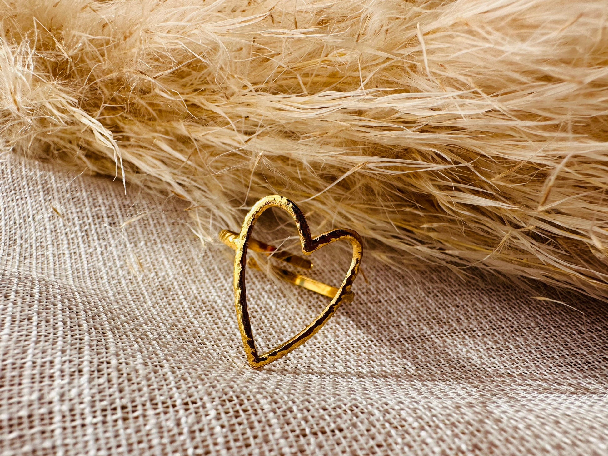 Bague coeur - dorée