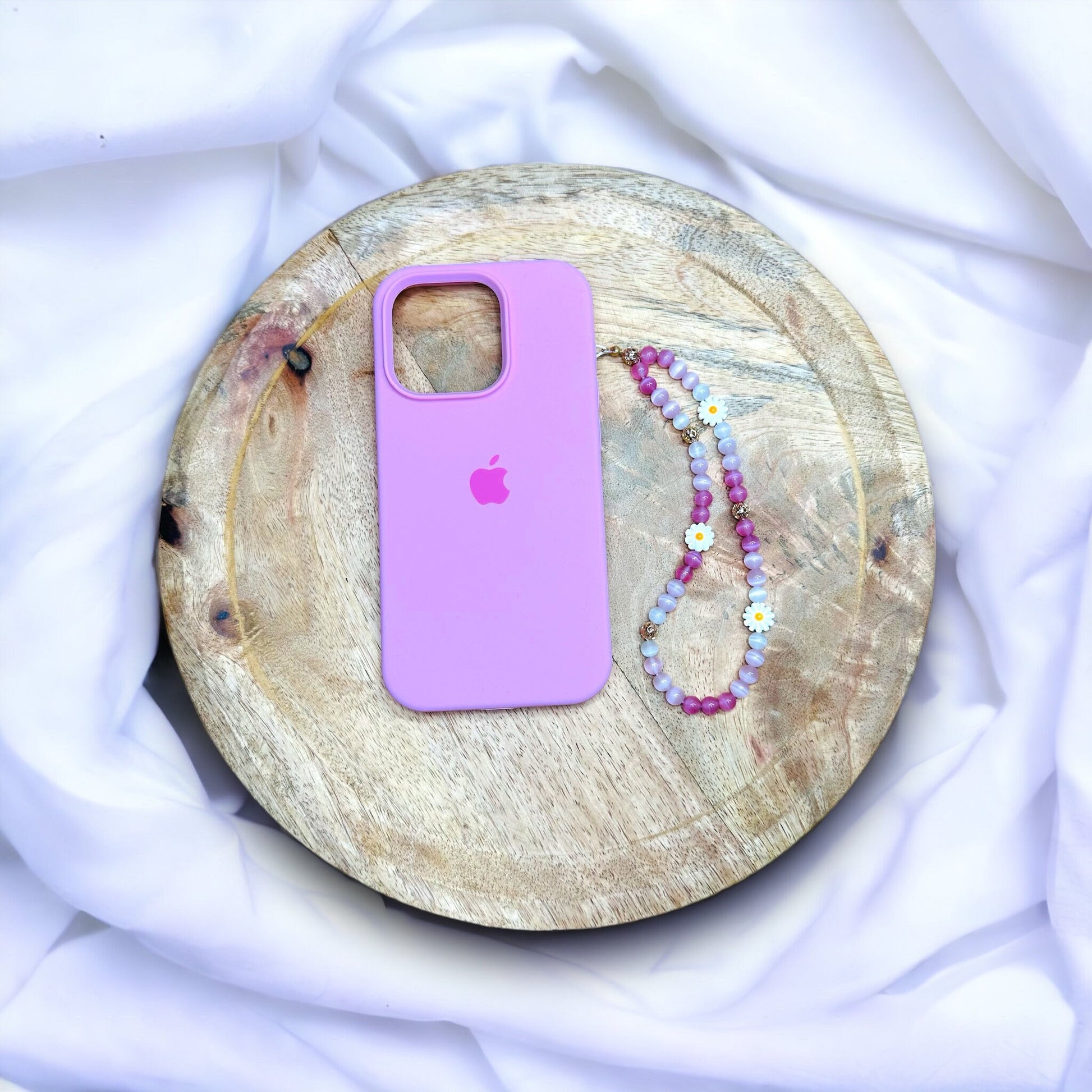 Bijou de téléphone, perle naturelle, personnalisable, perle œil de chat, marguerite en nacre