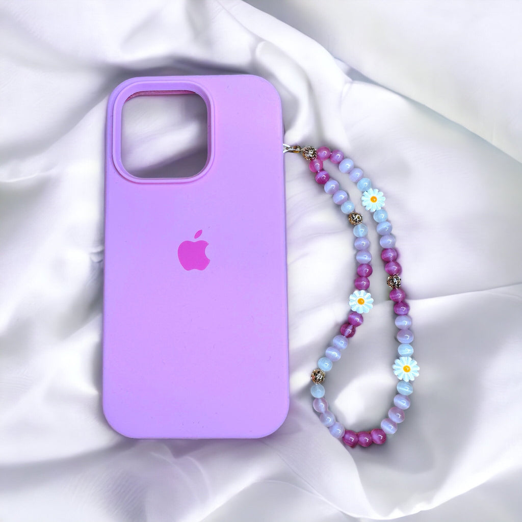 Bijou de téléphone, perle naturelle, personnalisable, perle œil de chat, marguerite en nacre