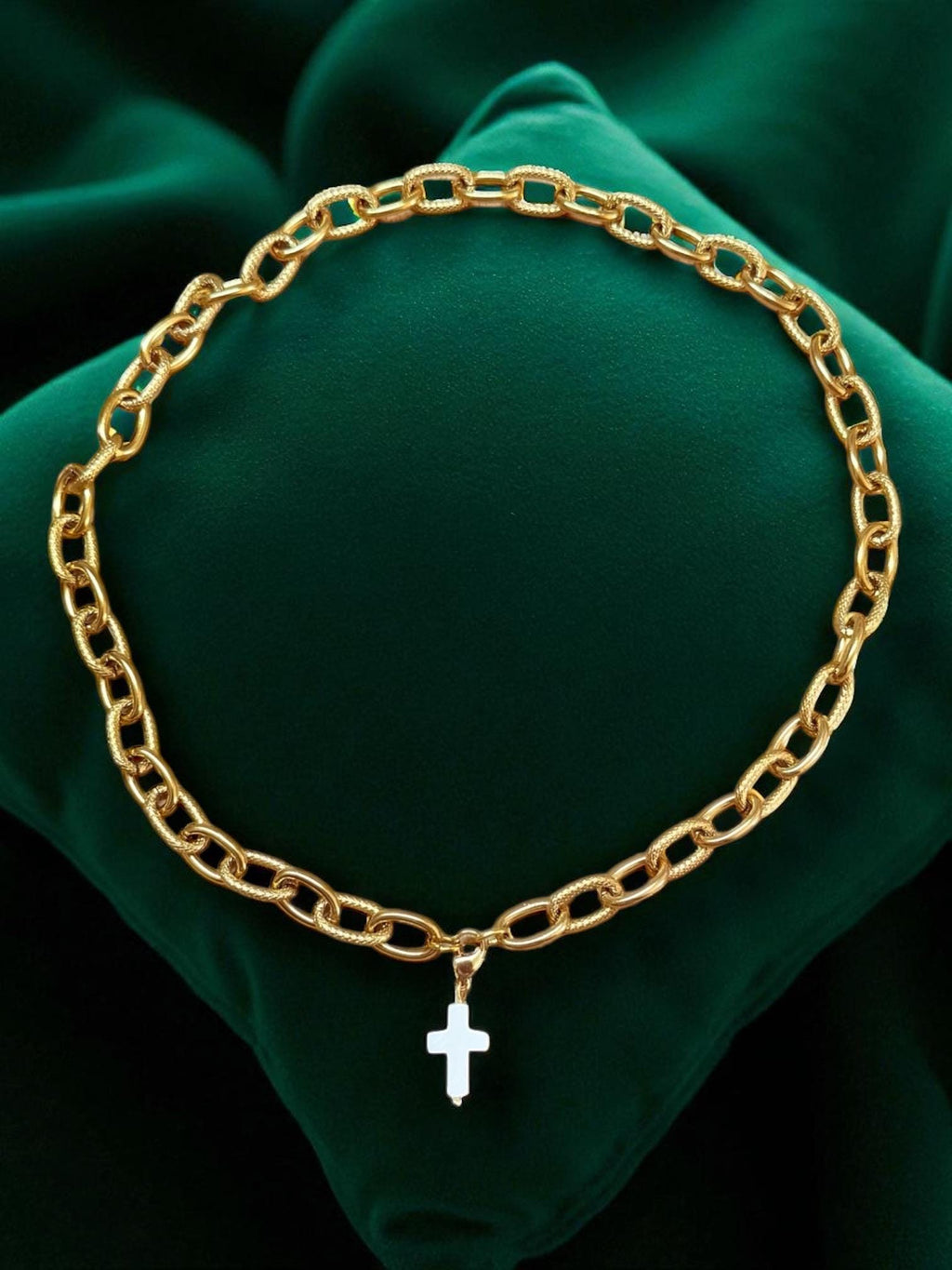 Collier acier inoxydable doré | Breloques interchangeables personnalisables | Bijou tendance femme fait main