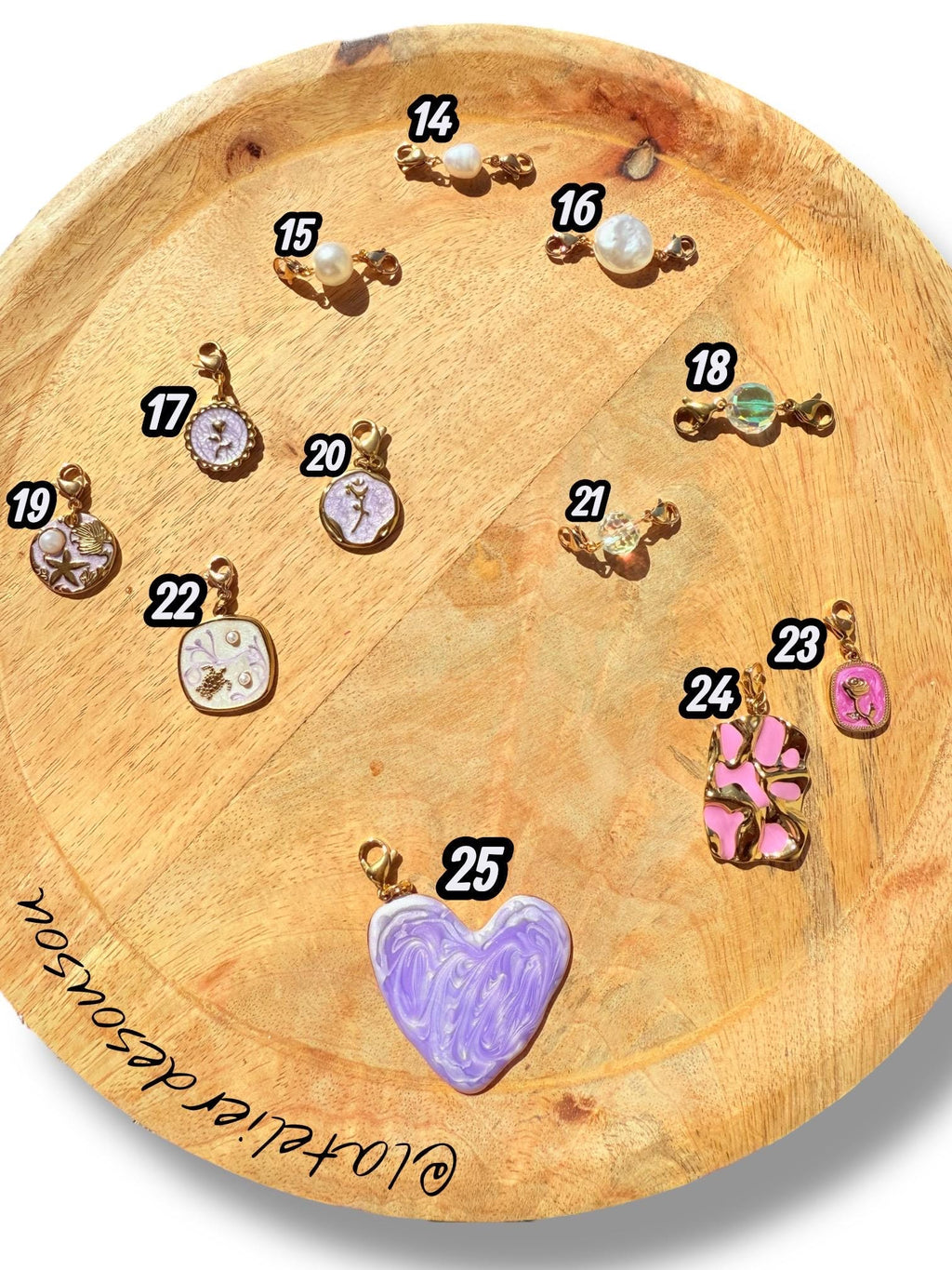 Breloque interchangeable pour collier | Charm en acier inoxydable et pierres naturelles | Bijou tendance personnalisable