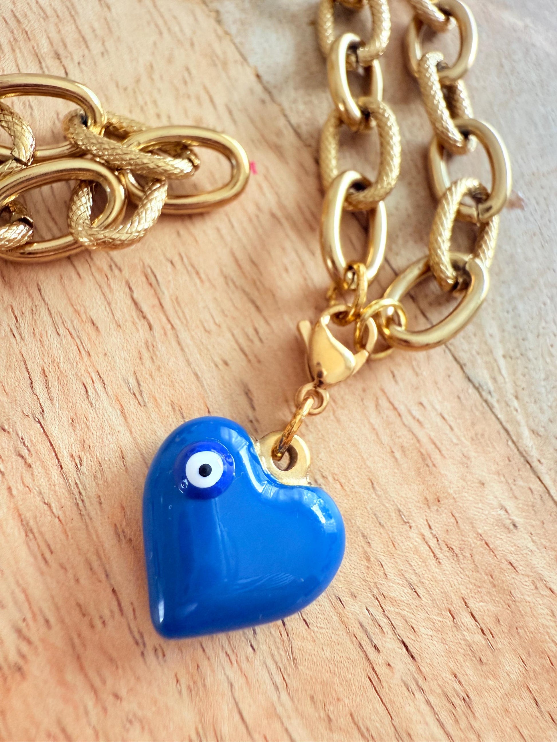 Breloque interchangeable pour collier | Charm en acier inoxydable et pierres naturelles | Bijou tendance personnalisable